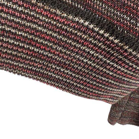 Bianca Saunders Glitz Metallic Striped Knit Pull On Pants Size Medium NWOT - Picture 7 of 13